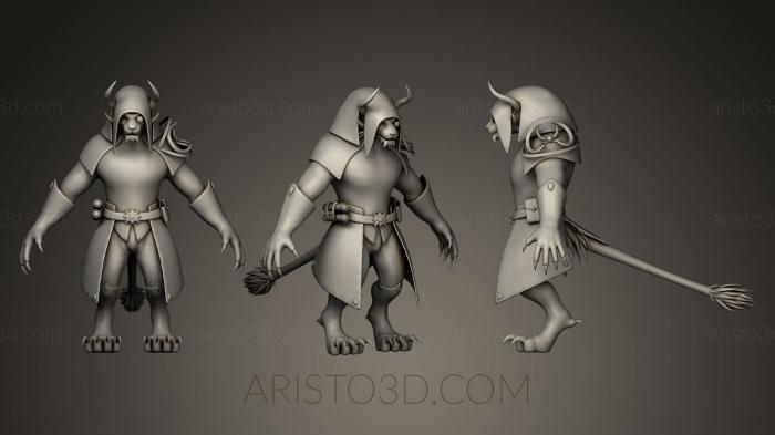 Figurines heroes, monsters and demons (STKM_0250) 3D model for CNC machine